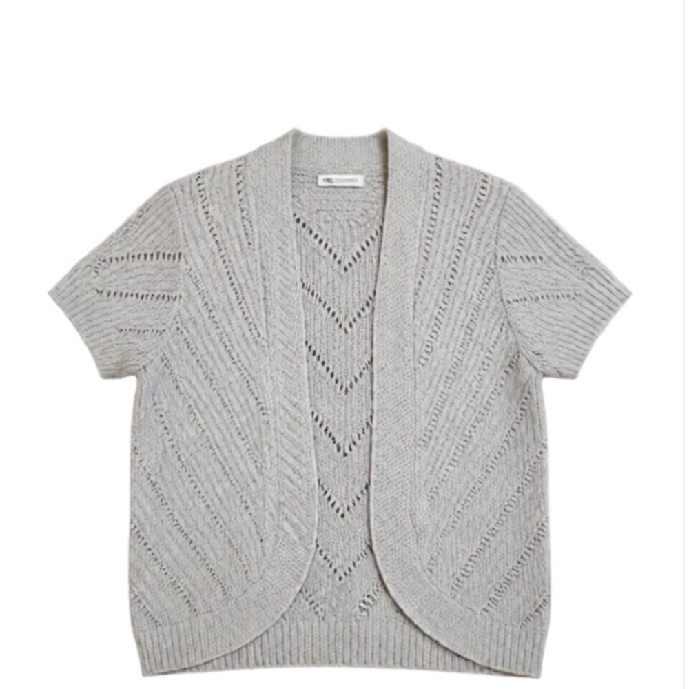 Faded Glory Women’s White Knit Cardigan Size Large